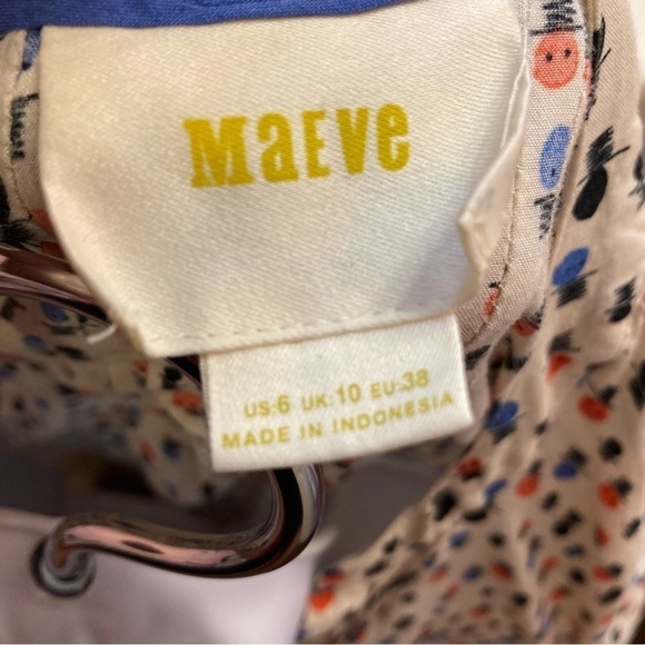 Anthropologie Maeve Celia Top Hat Print Multicolor Tunic Blouse 6 - Picture 4 of 4